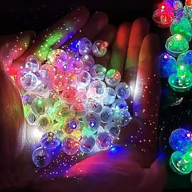 YOUYIKE 100pcs Ballonlichter, Mini Rund lampion