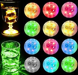 YOUYIKE 12 pcs LED-Untersetzer, LED Sticker
