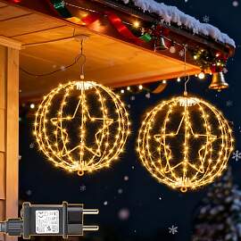 Yowin 2 Stück Weihnachtsbeleuchtung Außen 30CM