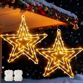 yowin Weihnachtsdeko Fenster 2 Stück 75 LED