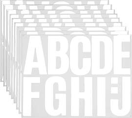 YQQYG 102 Buchstaben Aufkleber Weiß, 10,2 cm