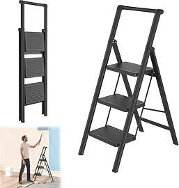 YRHome 3 Stufen Klappbar Trittleiter Leiter