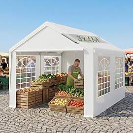 YRHome Premium 3x4M Partyzelt Pavillon,Wasserdicht 