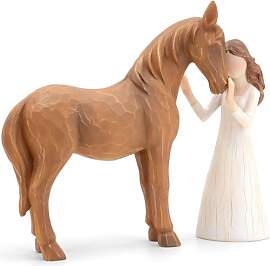 Ysislybin Pferde und Engel Figur Deko, Geschenke