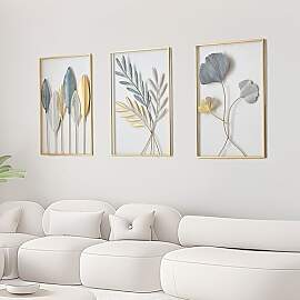 Ysislybin Wanddeko, Gold Metall Moderne