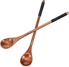 Yuanchu Honiglöffel Holz, 2 Stück 20cm Lange