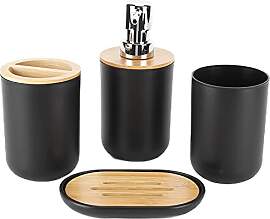 Yuecoom 4-teiliges Modernes Schwarz