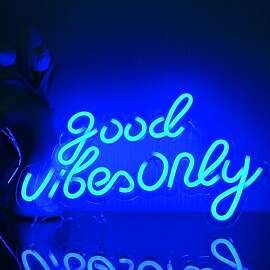 YUEYYNS Neon Sign Good Vibes Only LED Good Signs