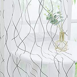 Yujiao Mao Voile Transparente Gardine mit Glanz