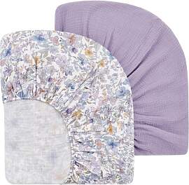 Yukkidds 2er Set Spannbettlaken 70x140cm Musselin