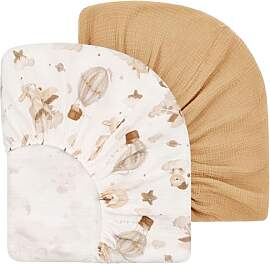 Yukkidds Musselin Spannbettlaken 60x120cm Weiches