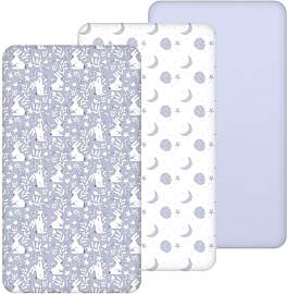 Yukkidds spannbettlaken 60x120cm Baby–Weiche