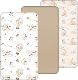 Yukkidds Spannbettlaken 70x140cm Baby 3er-Pack