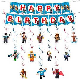 yumcute Geburtstag Deko Roblx- Bunting Girlande