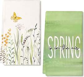 YUNHENTONG Geschirrtücher Frühling, 2 Stück