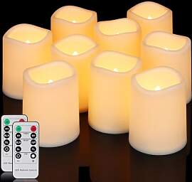 yunsheng 9 Stück Flammenlose LED Kerzen mit