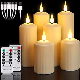 yunsheng Wiederaufladbare LED Kerzen mit 10-Tasten 