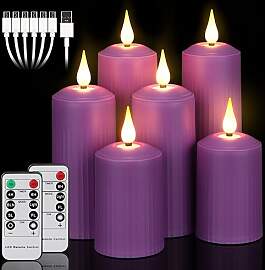 yunsheng Wiederaufladbare LED Kerzen mit 10-Tasten 