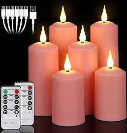 yunsheng Wiederaufladbare LED Kerzen mit 10-Tasten 