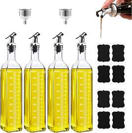 YUNXCNA 4 Stück Ölflasche, 500 ML Essig und