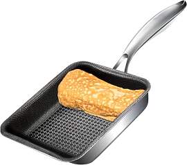 YUNYDSM Tamagoyaki Pfanne, 316 Edelstahl Antihaft