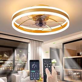 YUNZI Ruhig Deckenventilator mit Licht und