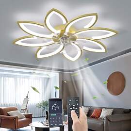 YUNZI Stumm Deckenventilator mit Beleuchtung mit