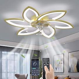 YUNZI Stumm Deckenventilator mit Beleuchtung mit