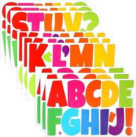 Yuomeaz 9 Blatt Buchstaben Aufkleber, 8 cm Bunte