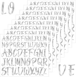 Yuomeaz Buchstaben Aufkleber 8 Blatt, 22 * 19.5 cm 
