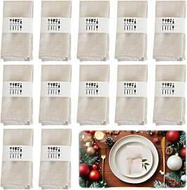 Yuragim Leinenservietten Beige, 12er Set