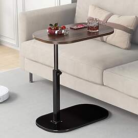 YUTVCZO Beistelltisch C Form, Klein Couchtisch