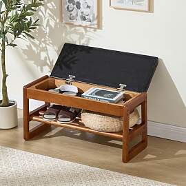 YUUIJOAA 80 cm Schuhbank, 2 Stöckige Sitzbank mit 