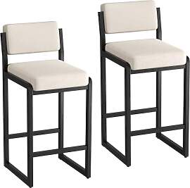 YUUIJOAA Barhocker 2er Set, barhocker mit Lehne,