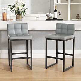 YUUIJOAA Barhocker mit Rückenlehne 2er Set