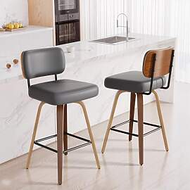 YUUIJOAA Drehbarer Barhocker 4er Set mit