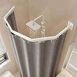 YUZINO Faltbare Duschvorhangstange Ohne Bohren,