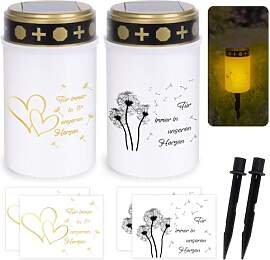 YYSWSAKY 2 Pack Solar LED Grablicht Solar