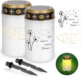 YYSWSAKY 2er Pack Solar Grablicht für Draußen,