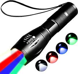 YZYOE Rote Taschenlampe wiederaufladbar, Grünes
