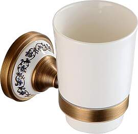 Zahnbürstenhalter aus Messing, Antik-Bronze,
