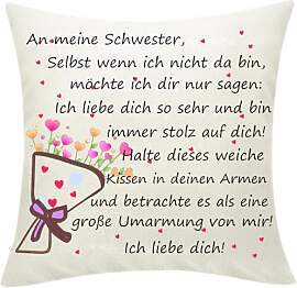 Zalingo Dekorativer Kissenbezug mit