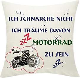 Zalingo Motorrad Träume Kissenbezug, 45 x 45 cm,