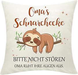 Zalingo Oma's Schnarchecke Deko Kissenbezug,