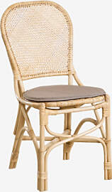 Zariel Rattan-gartenstuhl Natürlich & Braun