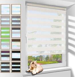 Zarnan Doppelrollo Klemmfix 150x80cm (LxB) Leinen