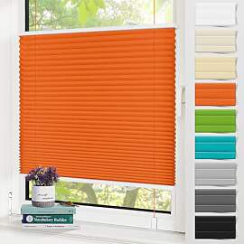 Zarnan Plissee Klemmfix ohne Bohren Orange