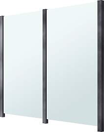 Zaun STAKET PRO, grau, Pfosten: 3 Stk., Aluminium, 