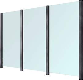 Zaun STAKET PRO, grau, Pfosten: 4 Stk., Aluminium, 