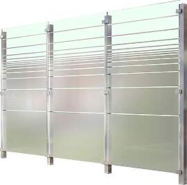 Zaun STAKET PRO, silber (silberfarben), H:191cm
